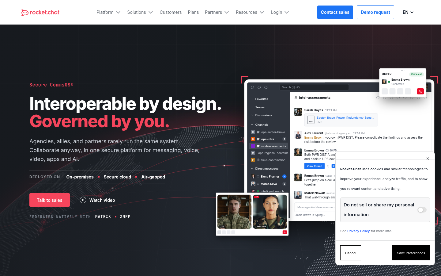 Homepage of the website, as captured