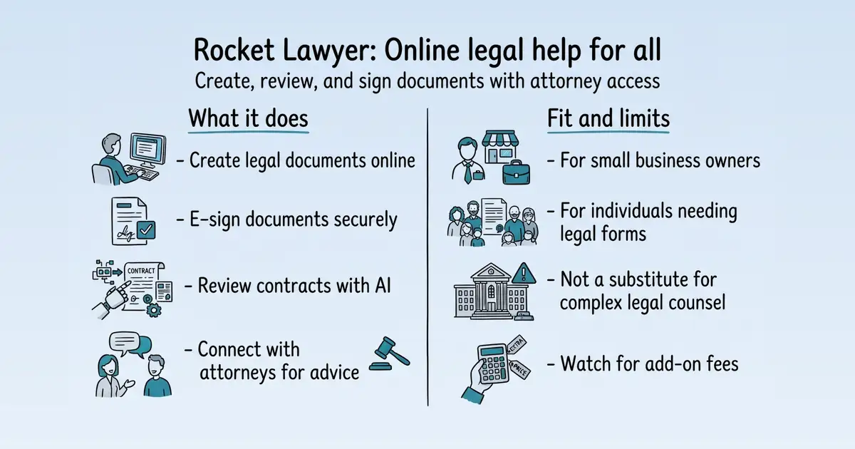 Rocket Lawyer at a glance