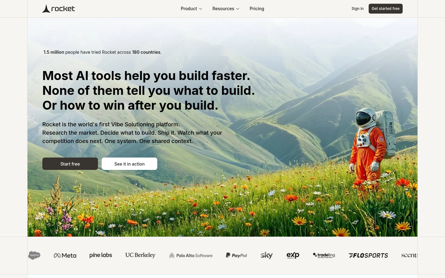 Homepage of the website, as captured