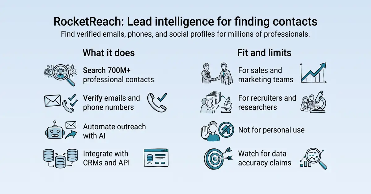 RocketReach at a glance