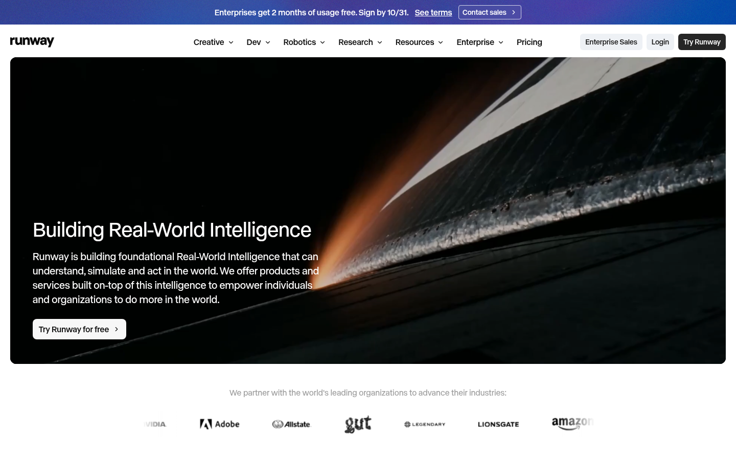 Homepage of the website, as captured