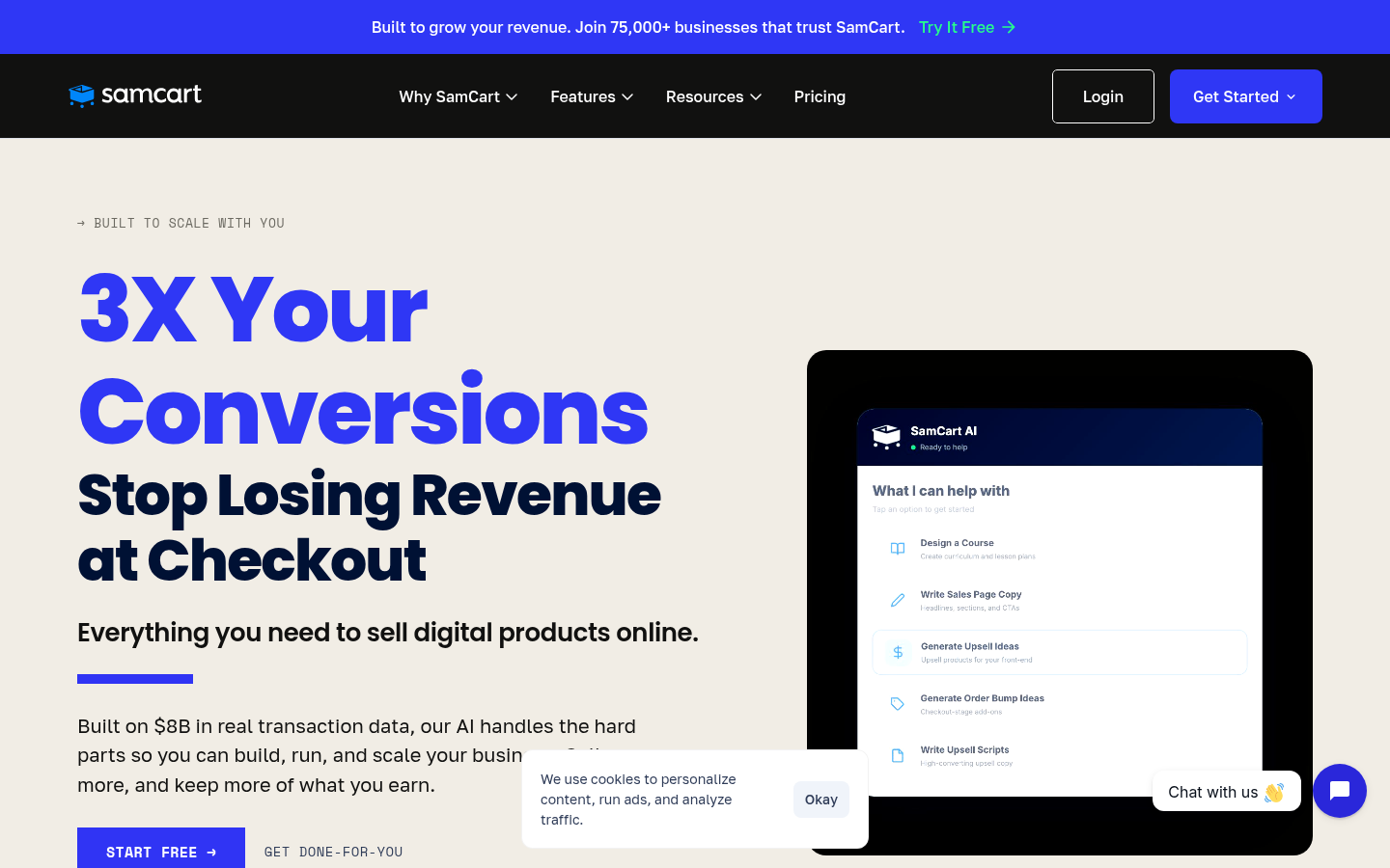 Homepage of the website, as captured