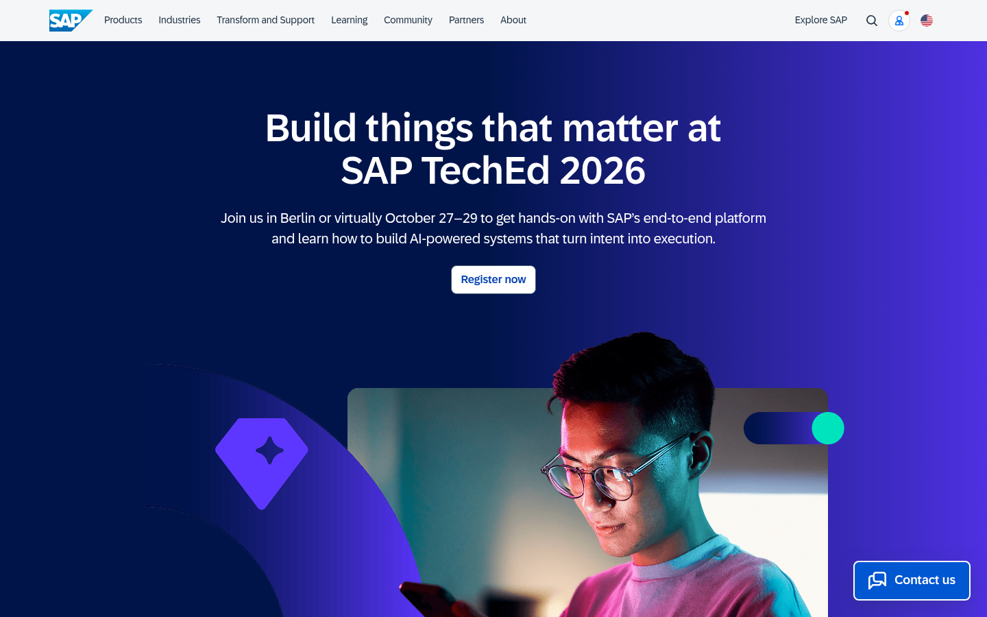 Homepage of the website, as captured