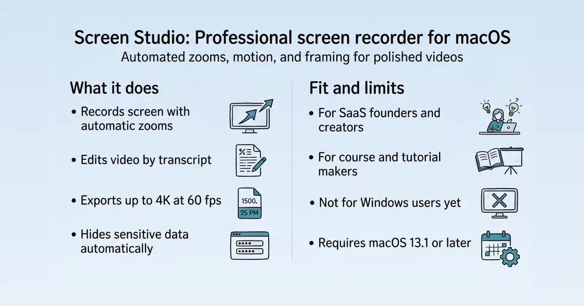 Screen Studio at a glance