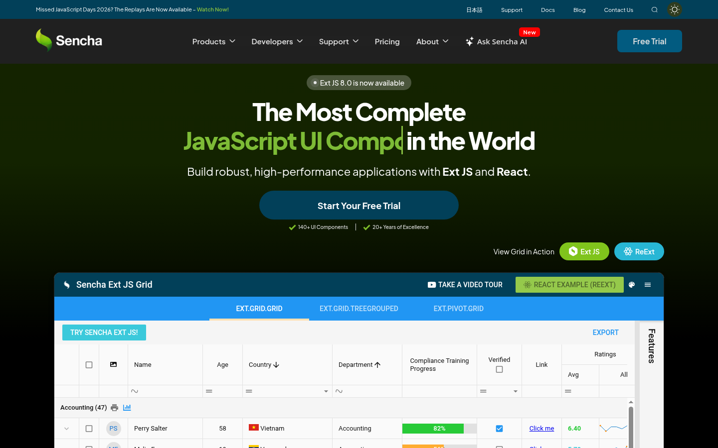 Homepage of the website, as captured