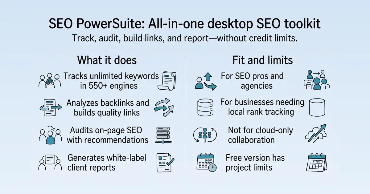 SEO PowerSuite at a glance
