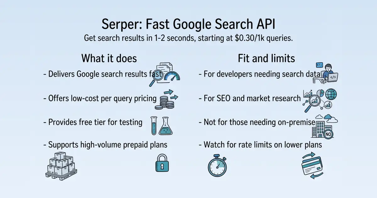 Serper at a glance