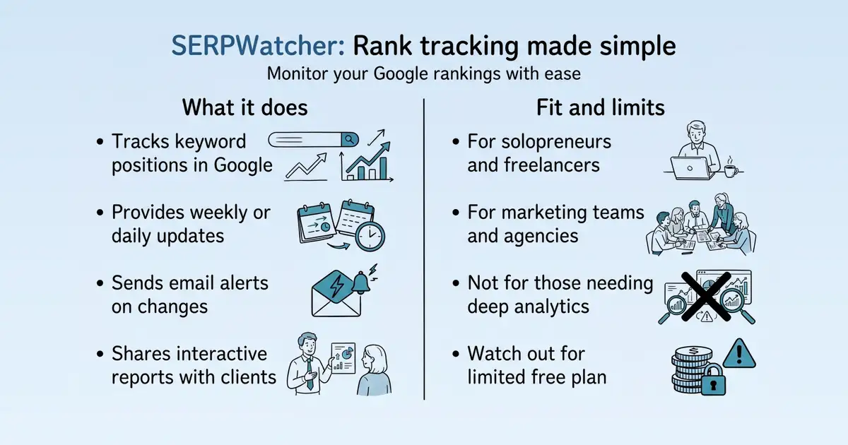 SERPWatcher by Mangools at a glance