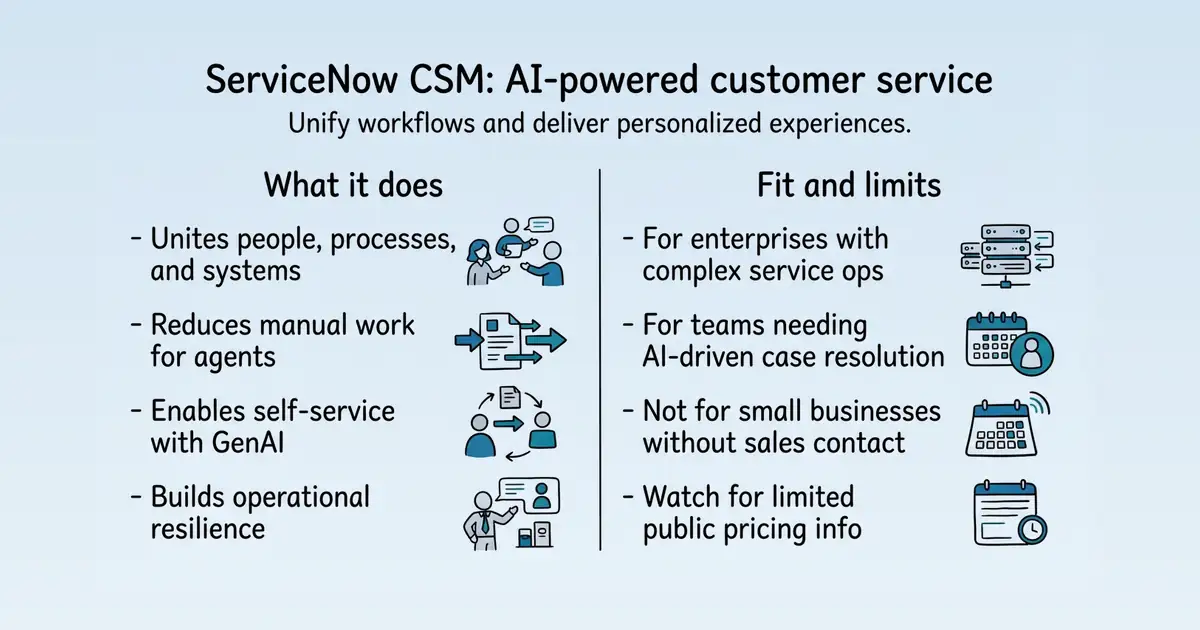 ServiceNow Customer Service Management (CSM) at a glance