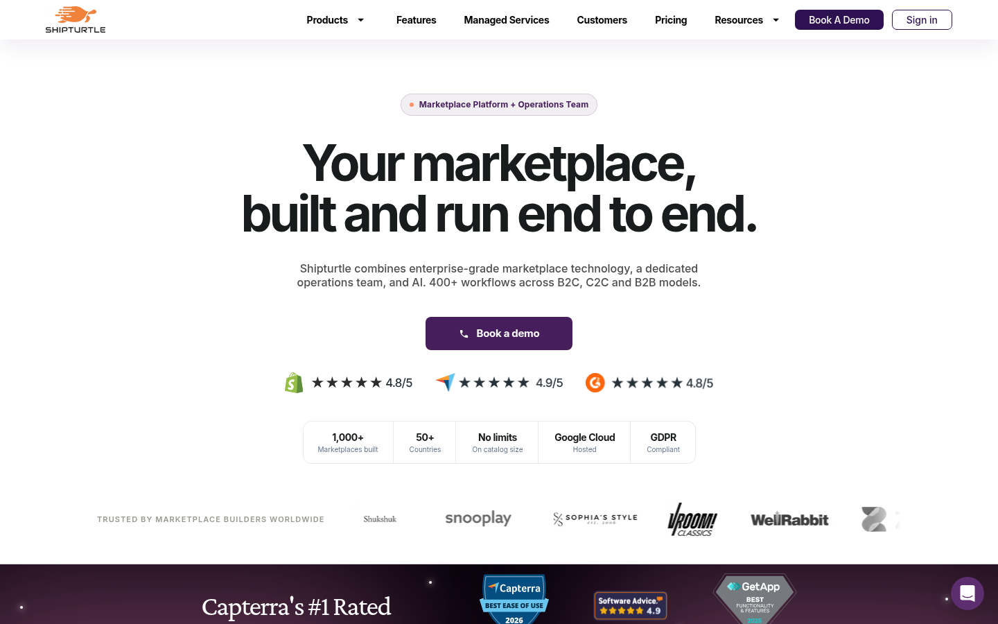Homepage of the website, as captured