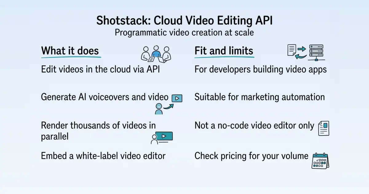 Shotstack at a glance