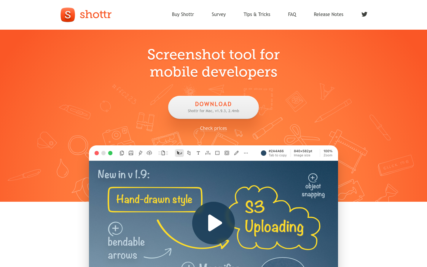 Homepage of the website, as captured