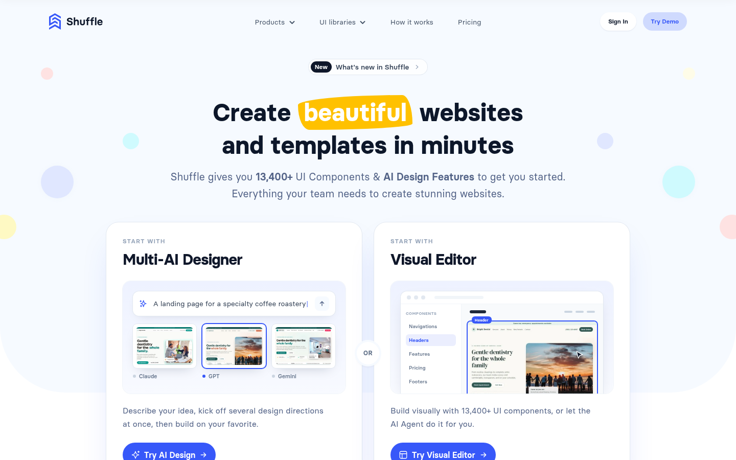 Homepage of the website, as captured