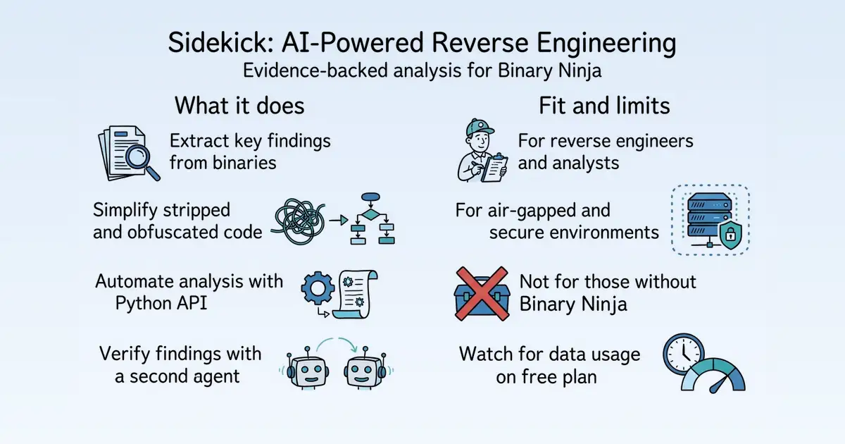 Sidekick by Binary Ninja at a glance