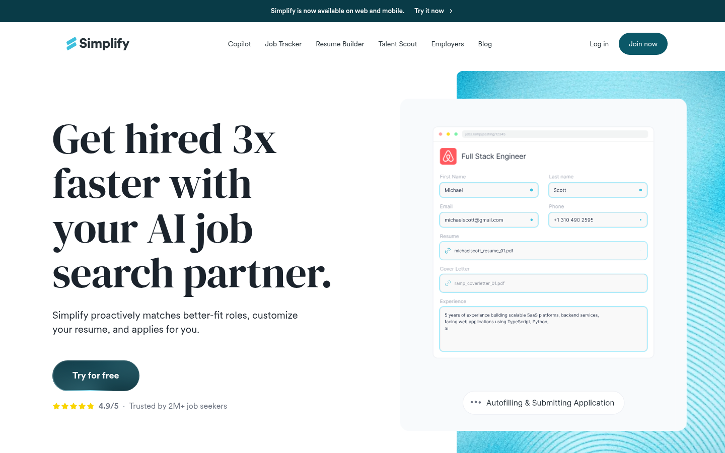Homepage of the website, as captured