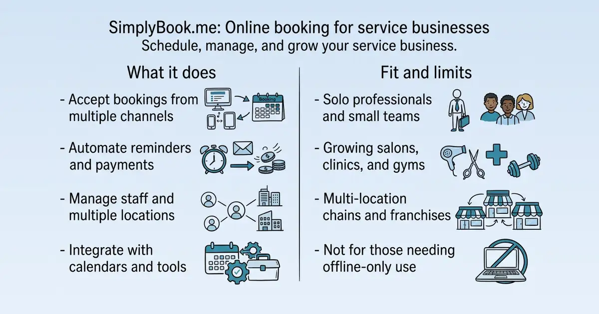 SimplyBook.me at a glance