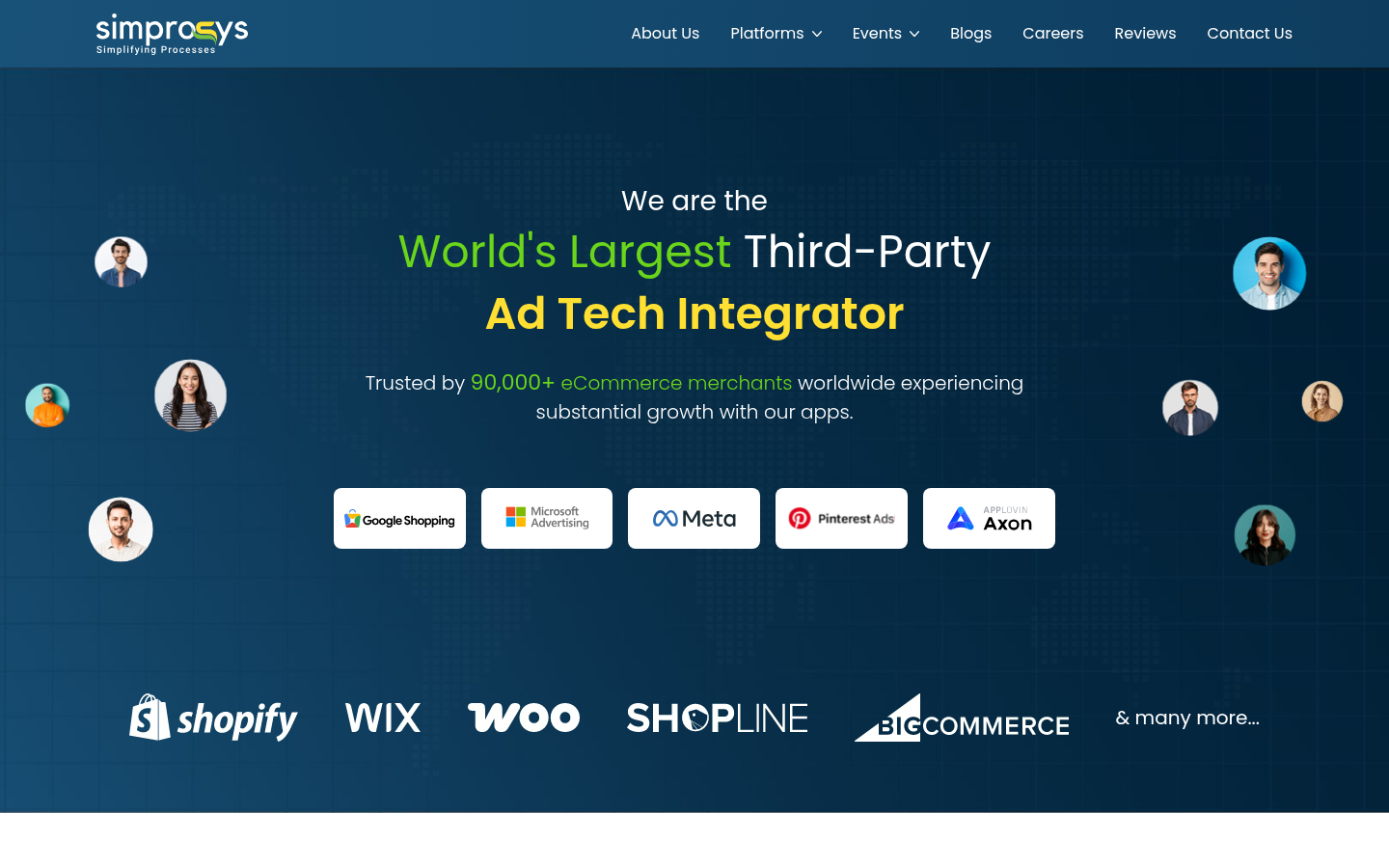 Homepage of the website, as captured