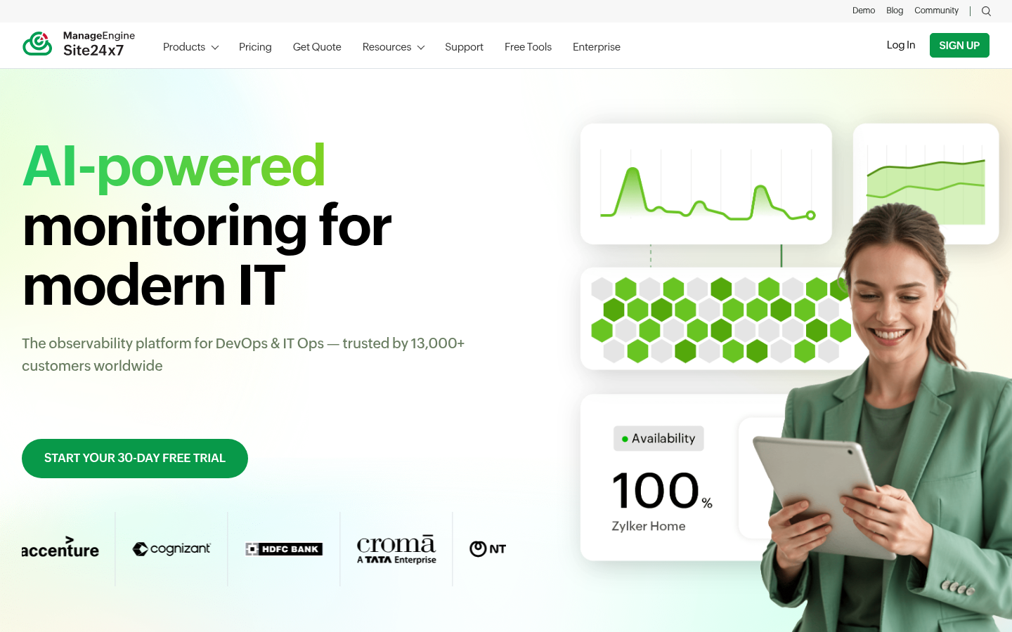 Homepage of the website, as captured