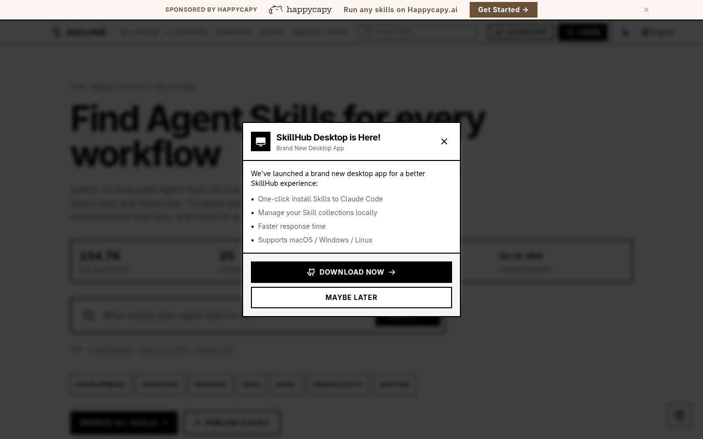 Homepage of the website, as captured