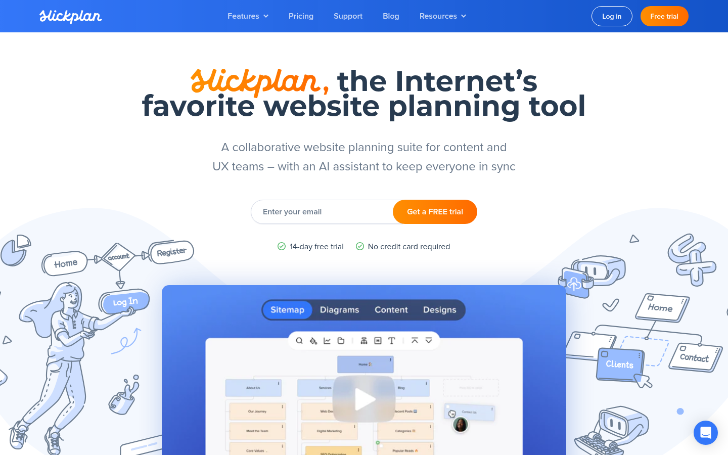 Homepage of the website, as captured