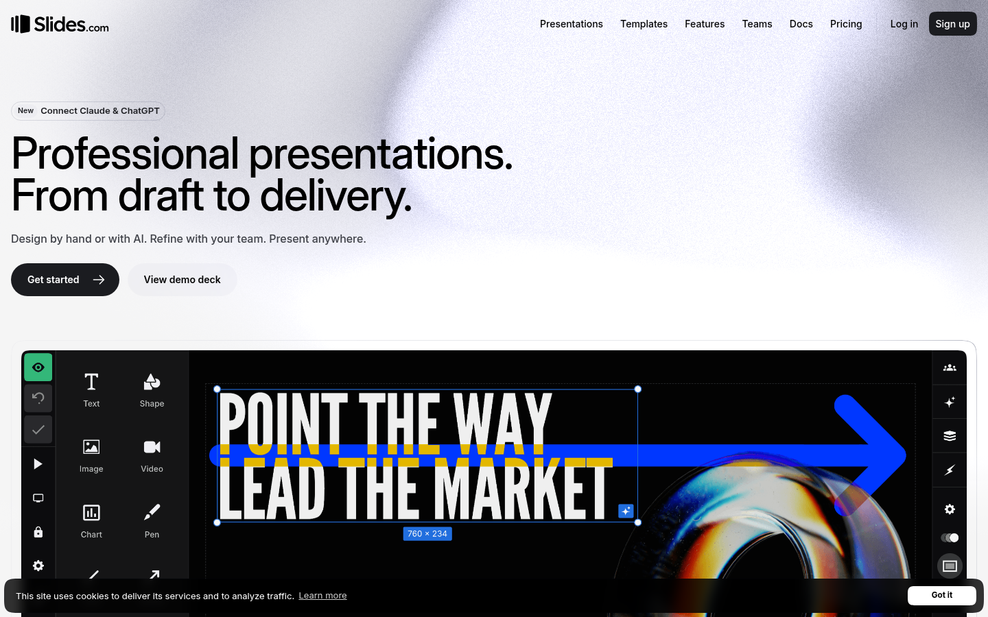 Homepage of the website, as captured