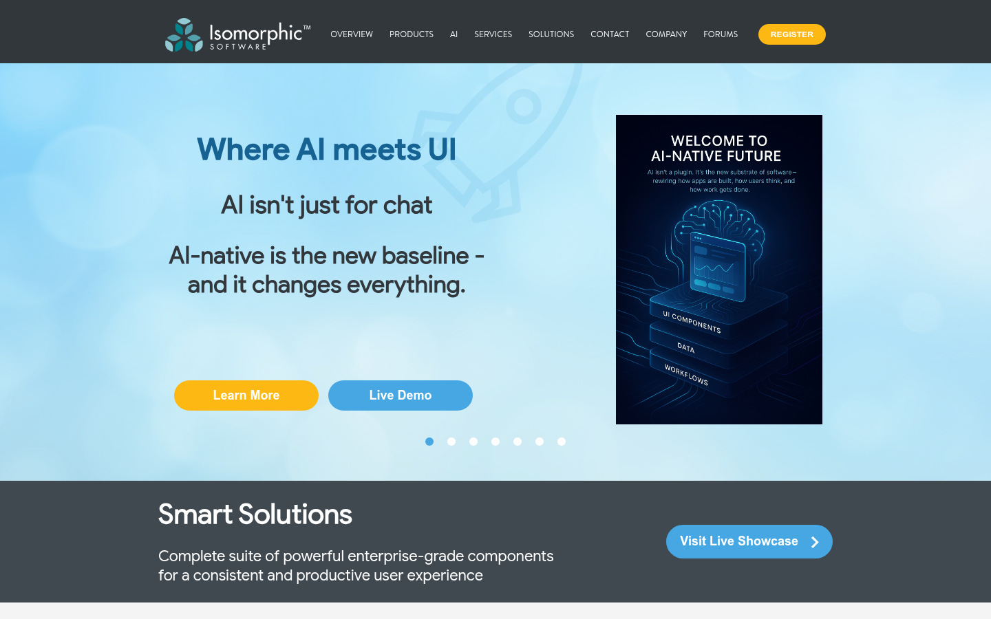 Homepage of the website, as captured