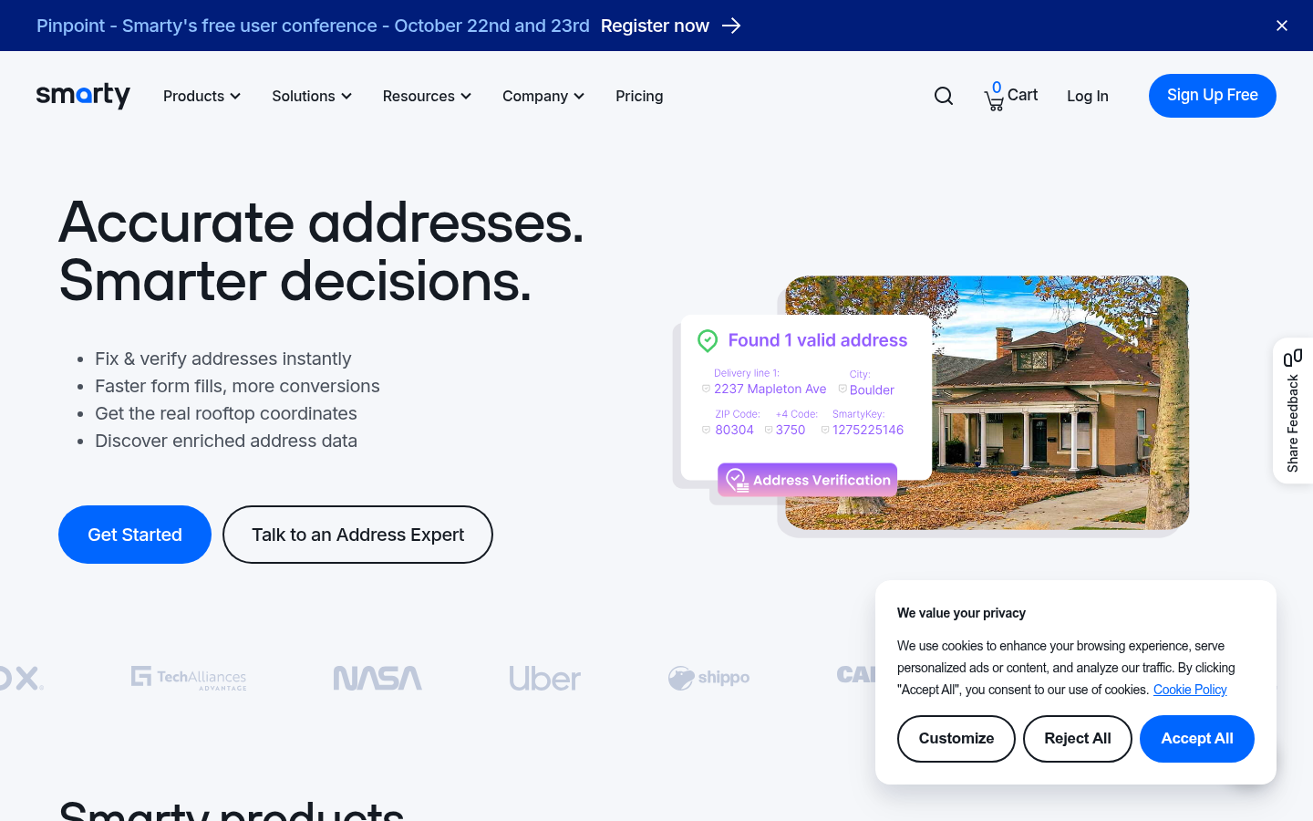 Homepage of the website, as captured