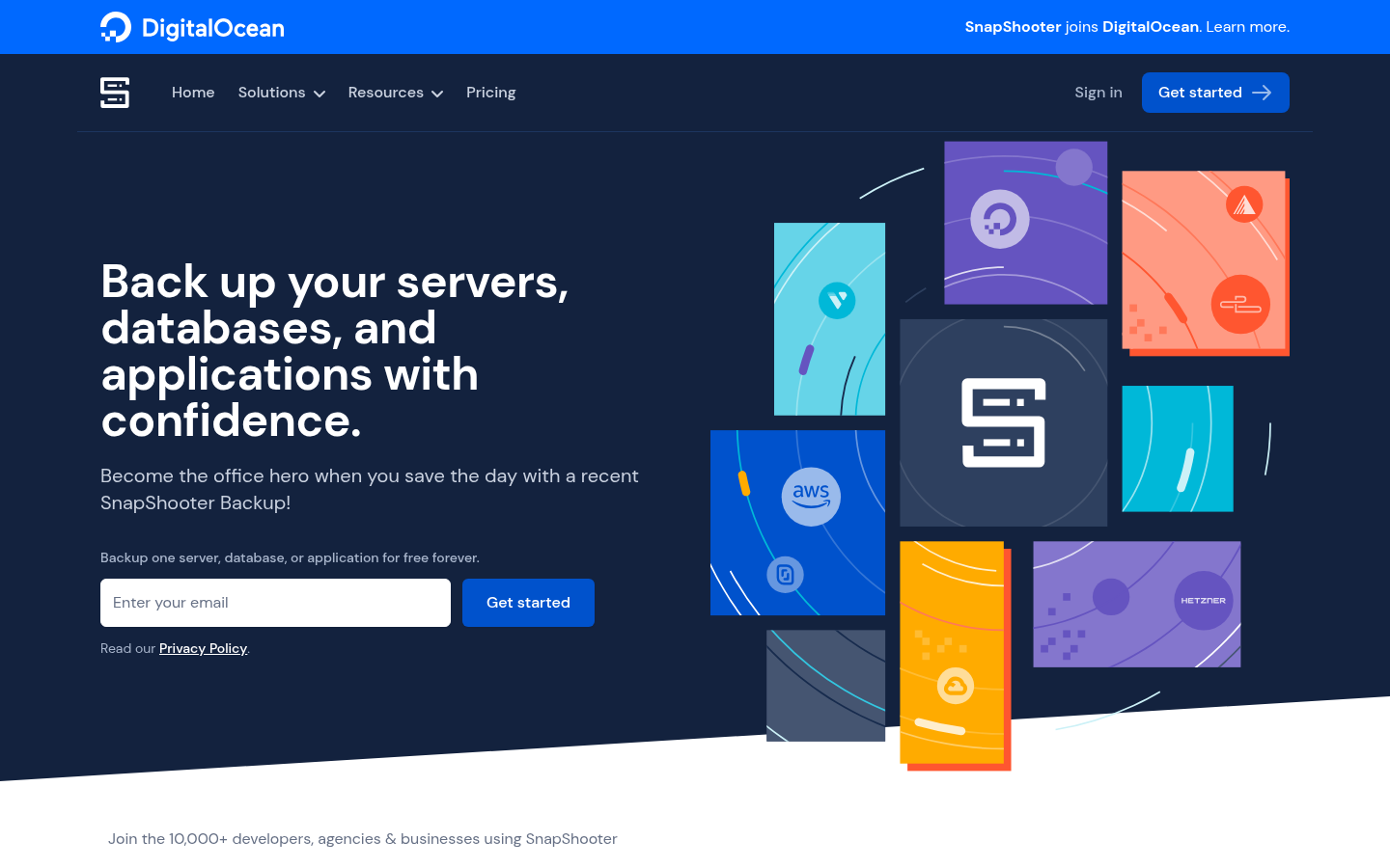 Homepage of the website, as captured