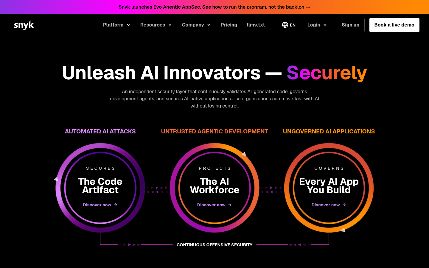 Homepage of the website, as captured