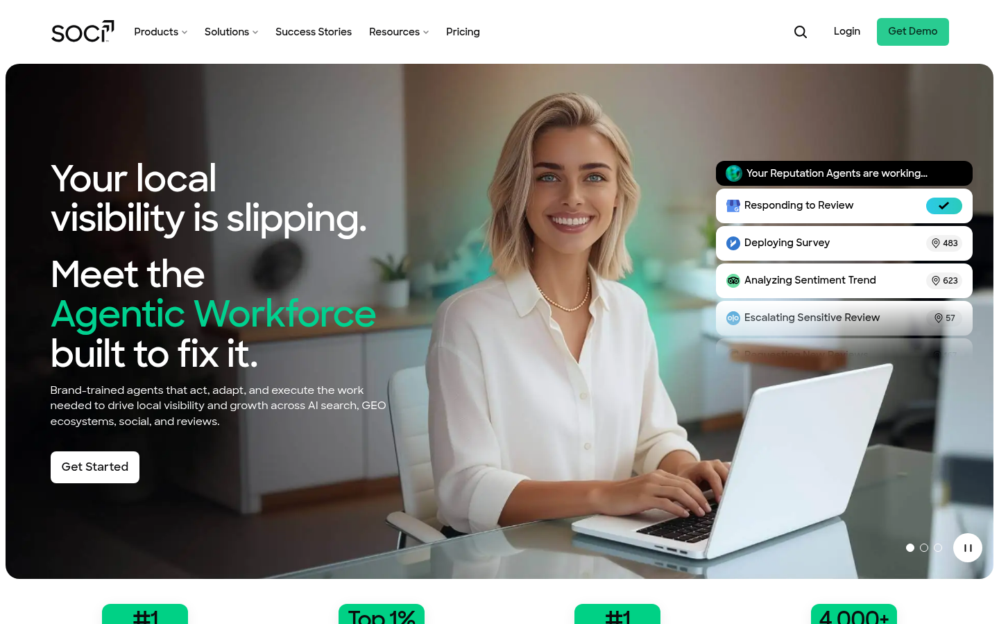 Homepage of the website, as captured