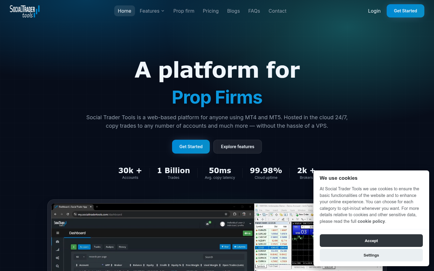 Homepage of the website, as captured