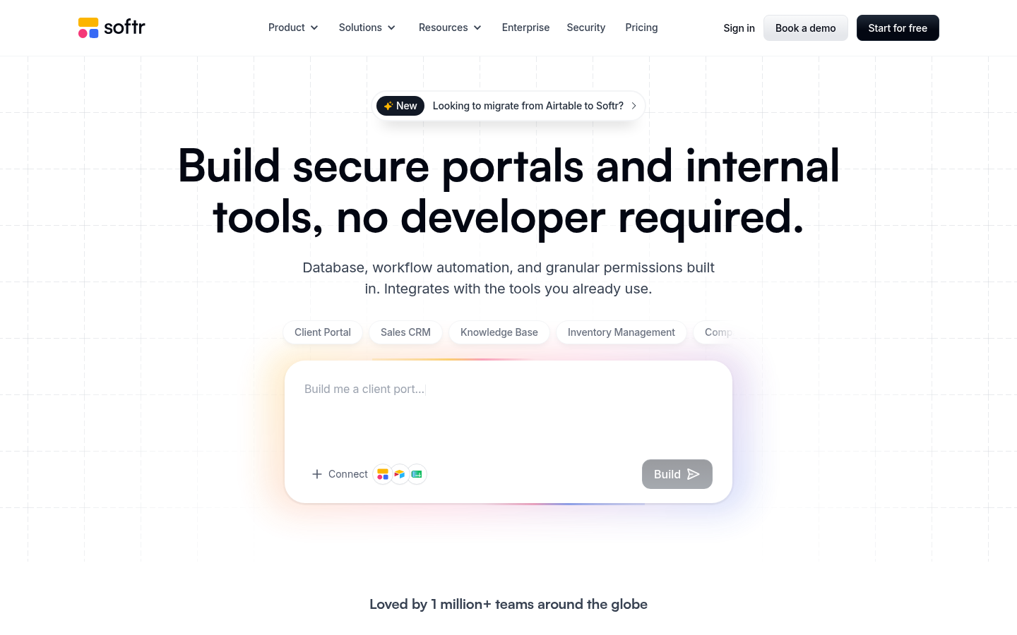 Homepage of the website, as captured