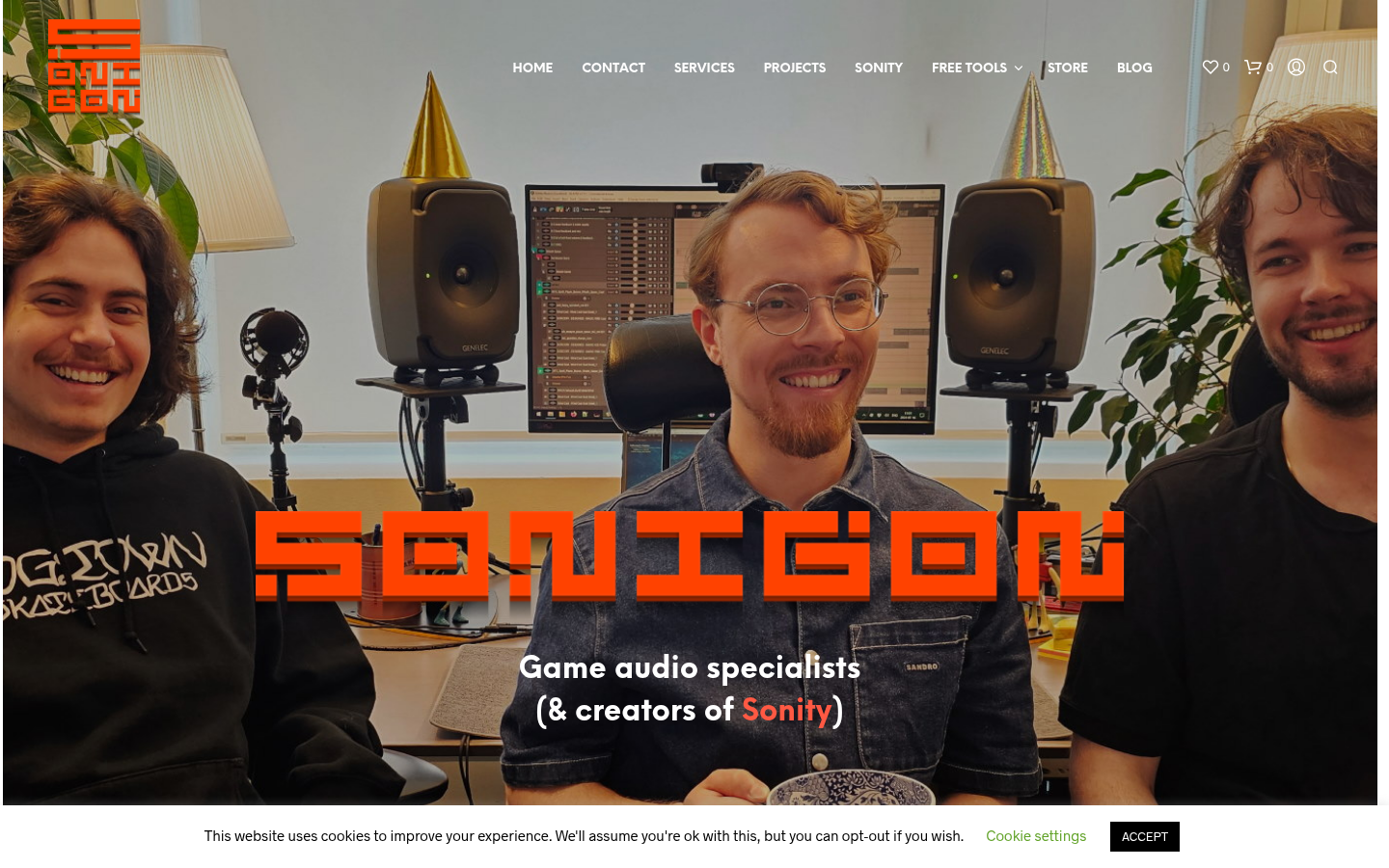 Homepage of the website, as captured