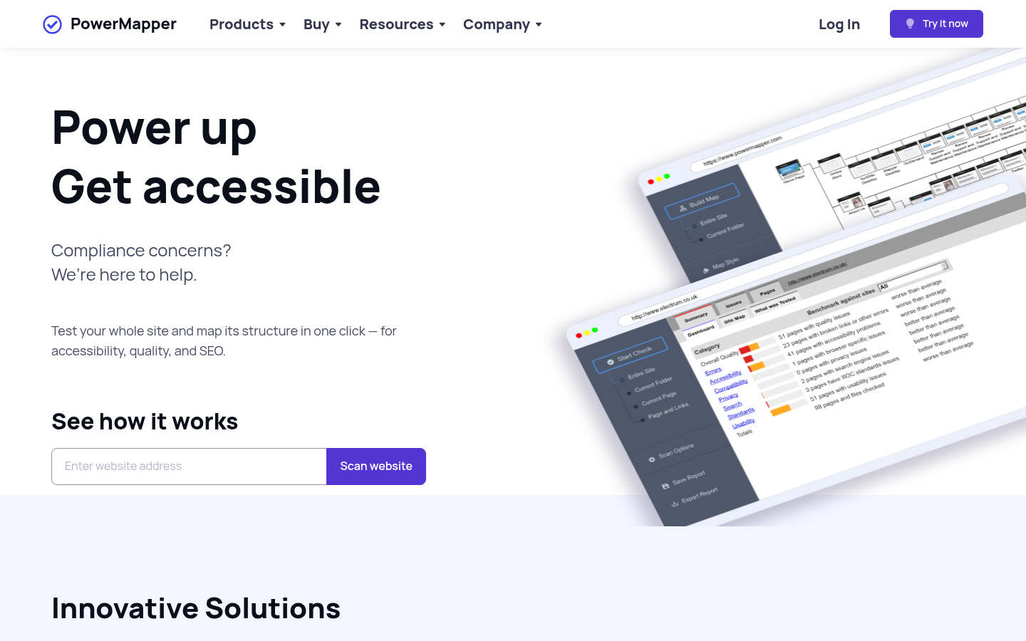 Homepage of the website, as captured