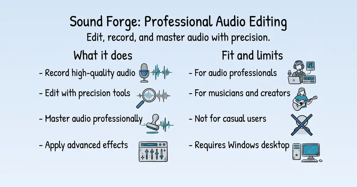 Sound Forge at a glance