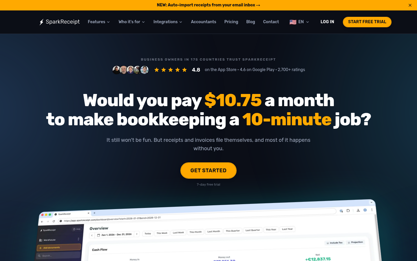 Homepage of the website, as captured