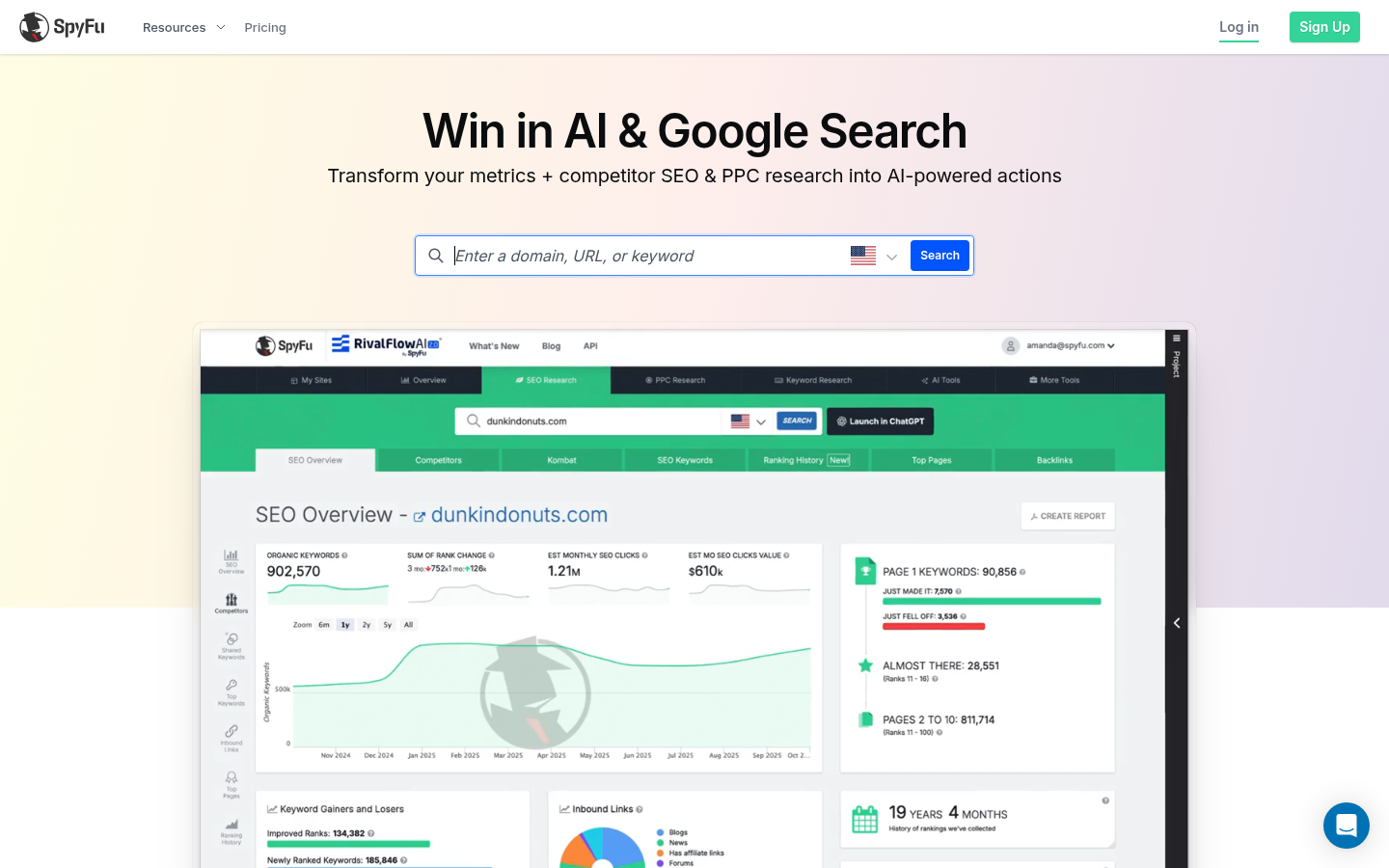 Homepage of the website, as captured
