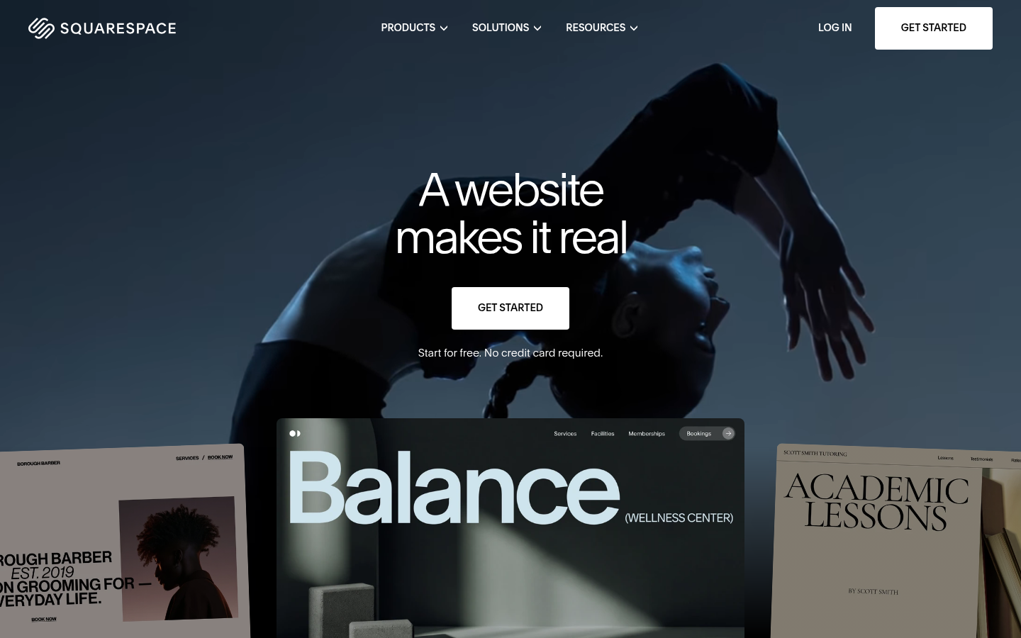Homepage of the website, as captured