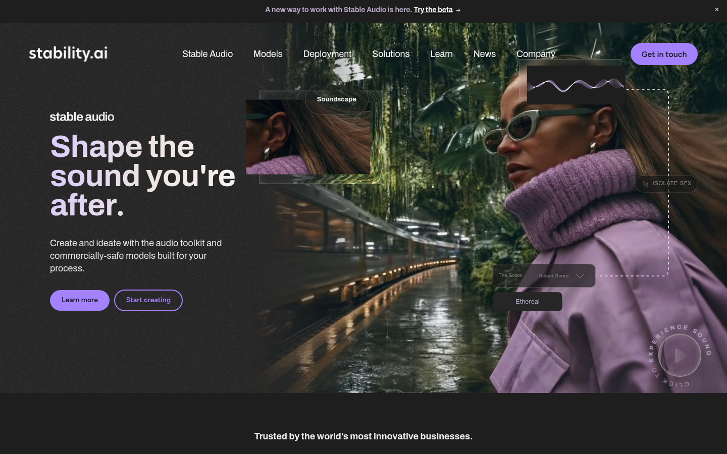 Homepage of the website, as captured