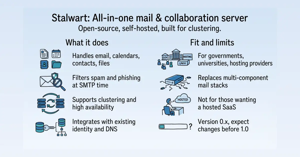 Stalwart Mail & Collaboration Server at a glance