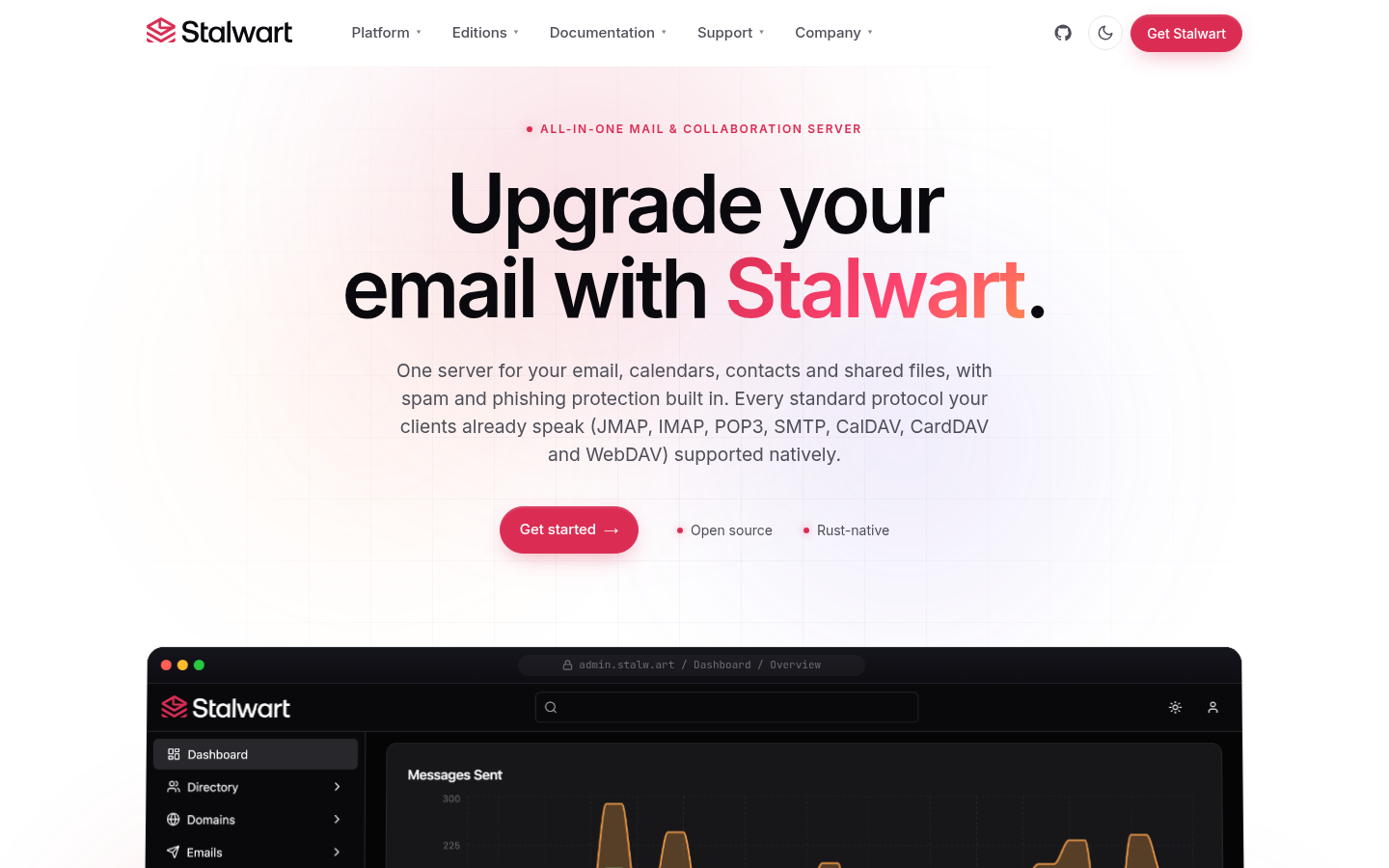 Homepage of the website, as captured