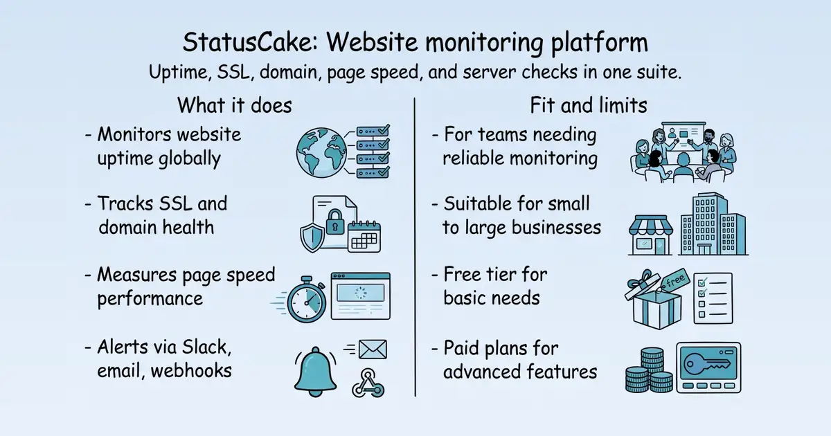 StatusCake at a glance
