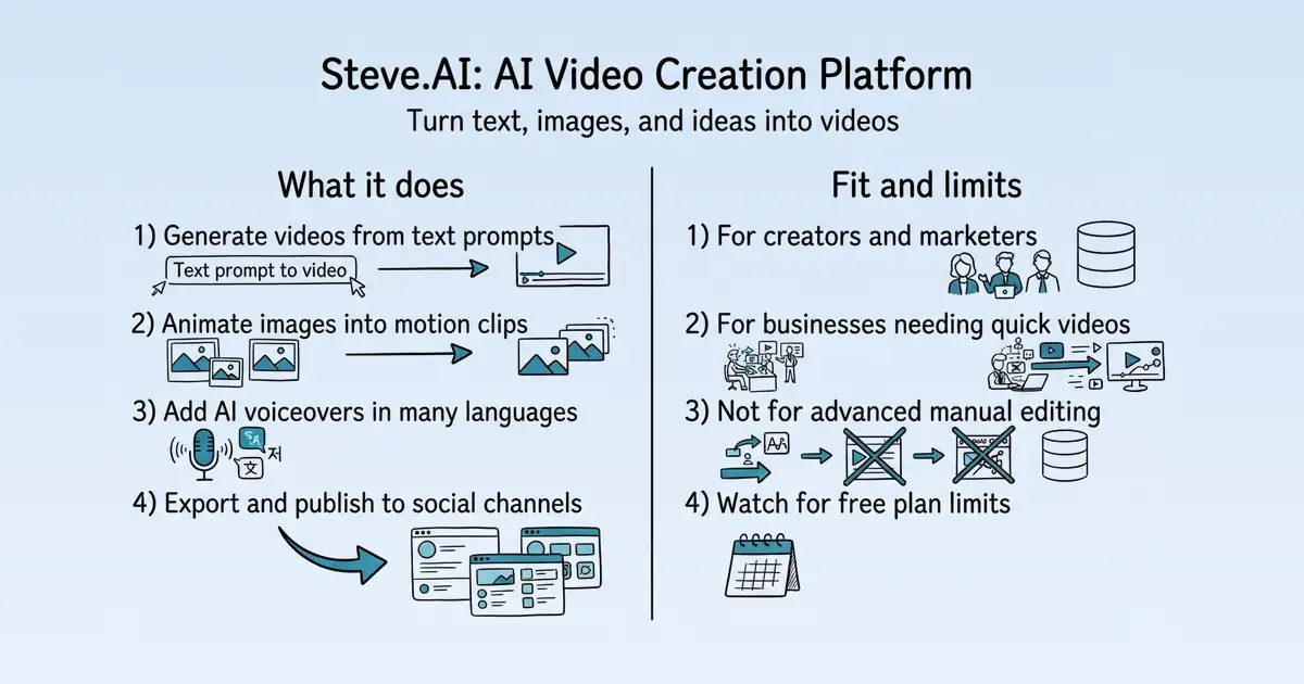 Steve.AI at a glance