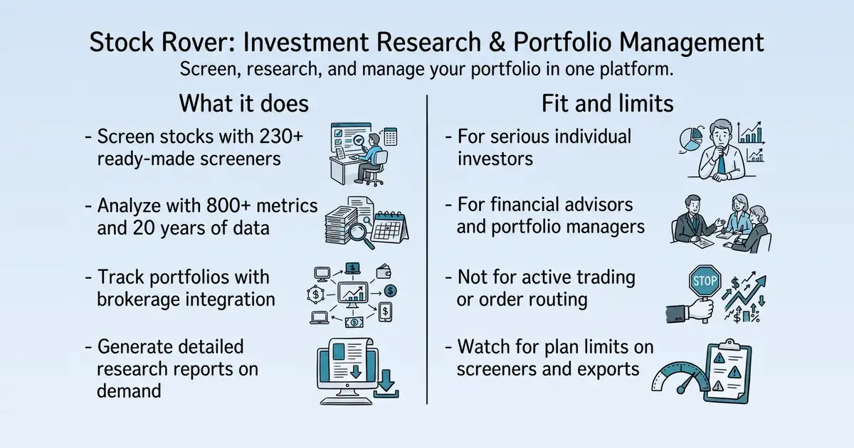 Stock Rover at a glance
