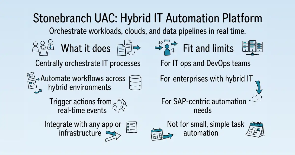 Stonebranch Universal Automation Center at a glance