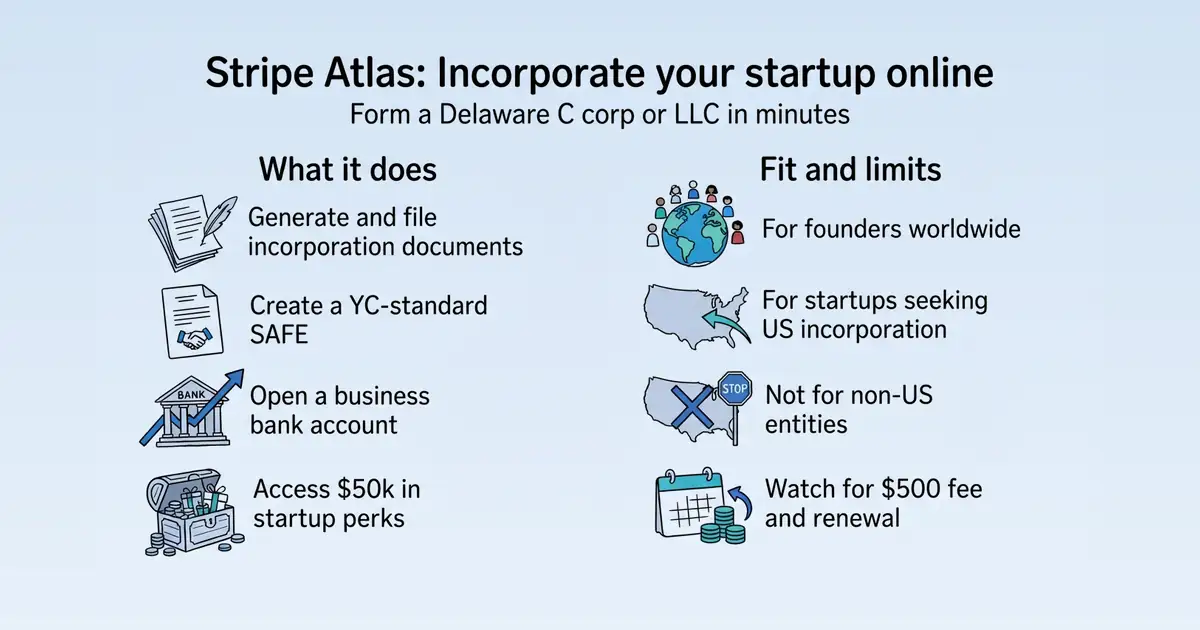 Stripe Atlas at a glance