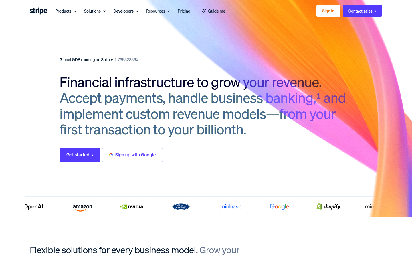 Homepage of the website, as captured