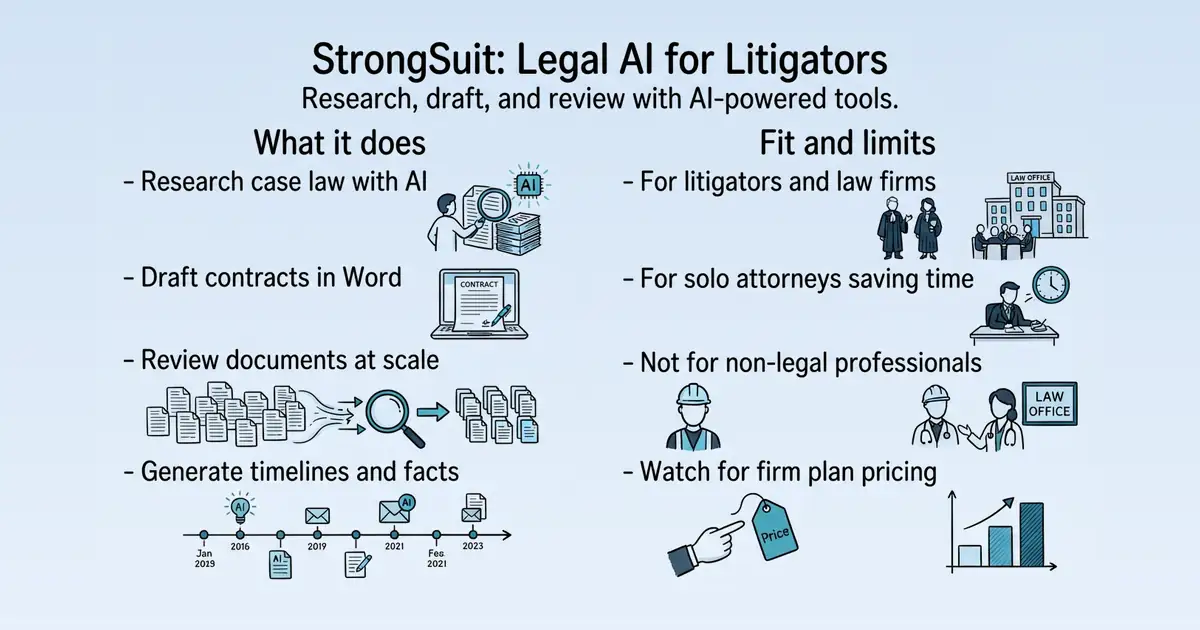 StrongSuit Legal AI at a glance