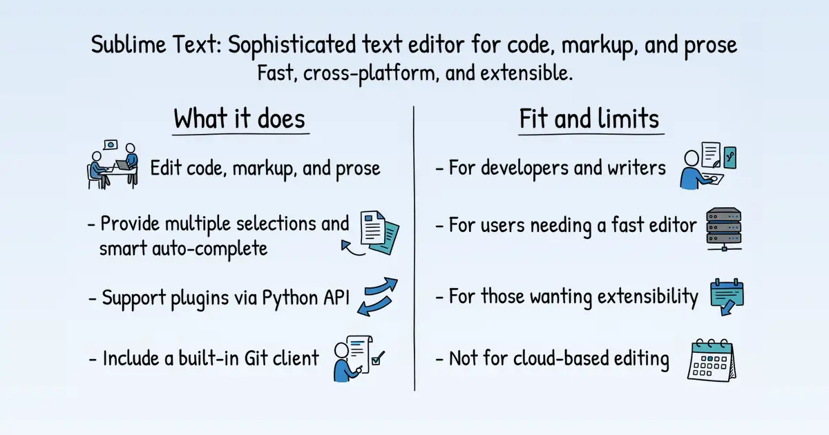Sublime Text at a glance