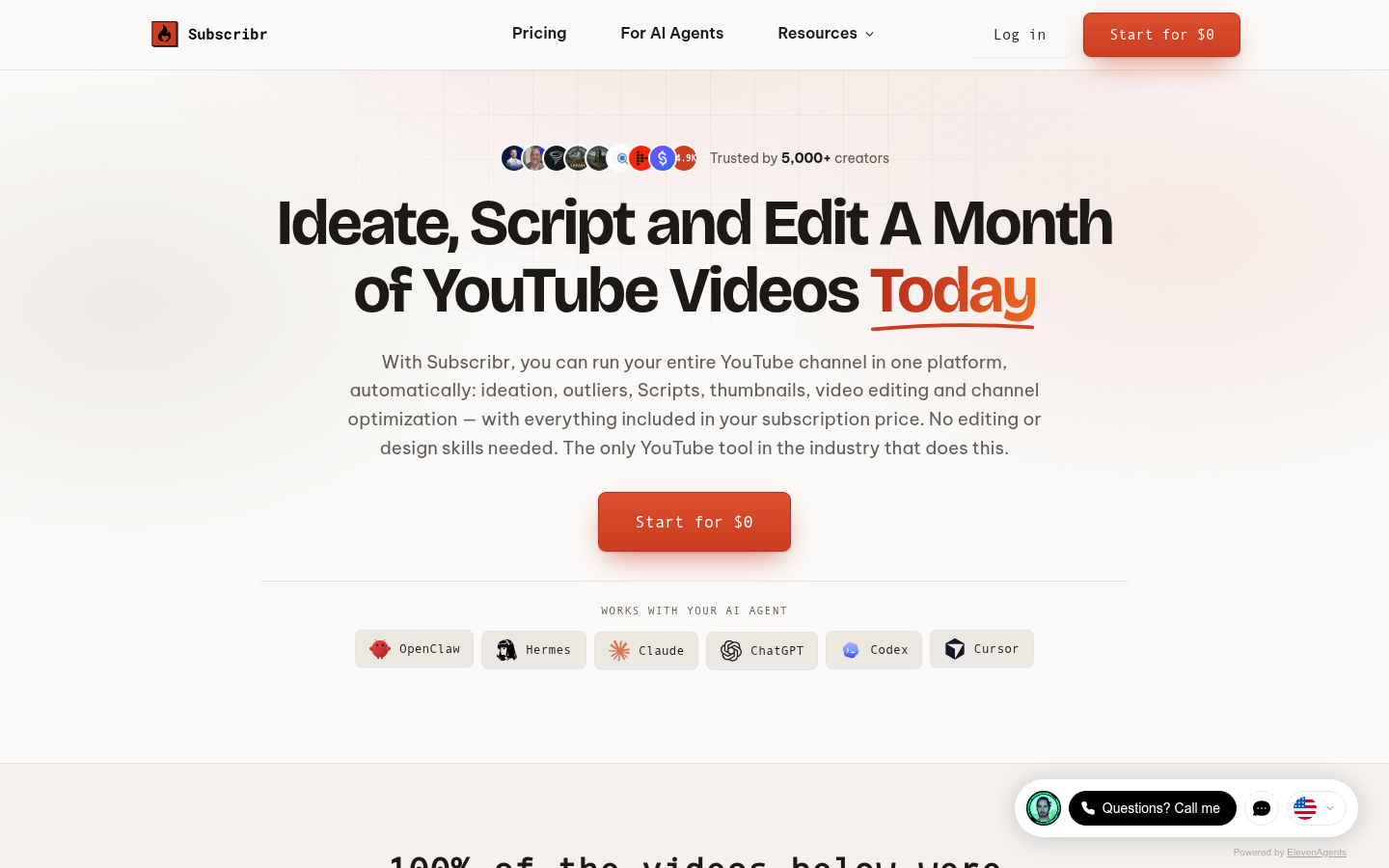 Homepage of the website, as captured